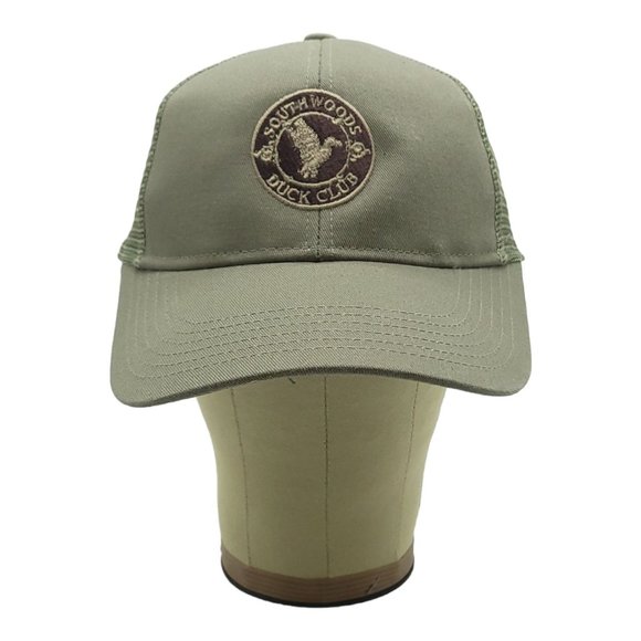 Southwoods Duck Club Green Mesh Strapback Cap Trucker Baseball Hat - Picture 7 of 12